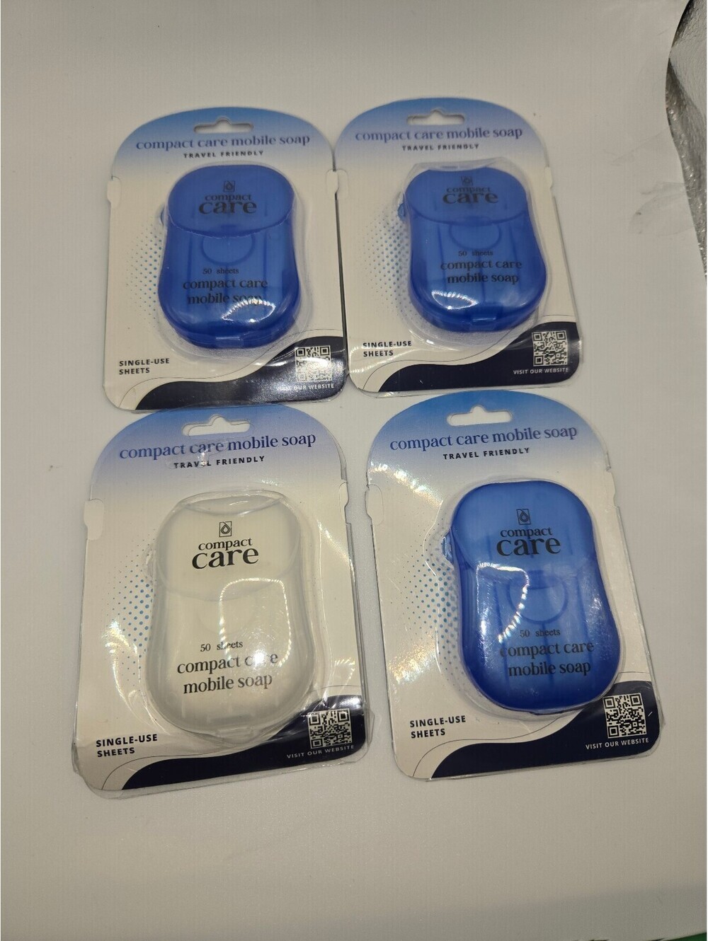 Compact Care Mobile Soap Travel Friendly Single-Use Sheets, 50 Sheets per Pack